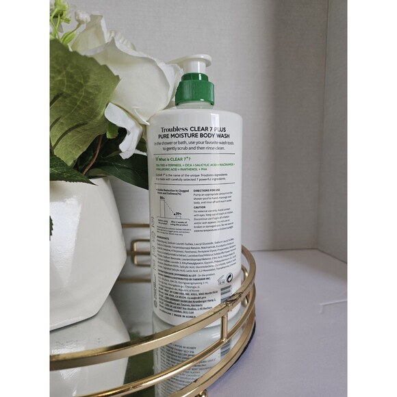 Troubless Clear 7+ Pure Moisture  Body Wash 33.81 fl oz Tea Tree 4 -Terpineol - Picture 2 of 2